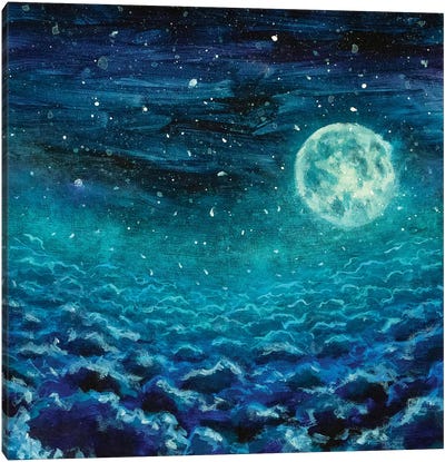 Big Cold Moon Canvas Art Print - Valery Rybakow