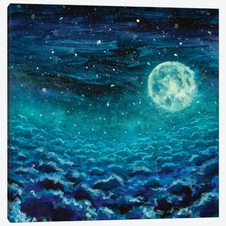 Big Cold Moon Canvas Print #VRY133} by Valery Rybakow Canvas Art