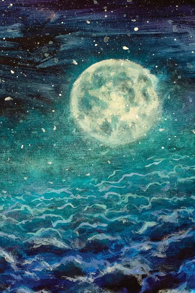Artists Like Van Gogh: Big Moon II by Valery Rybakow