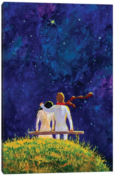 Cosmic Love Canvas Art Print - Planet Art