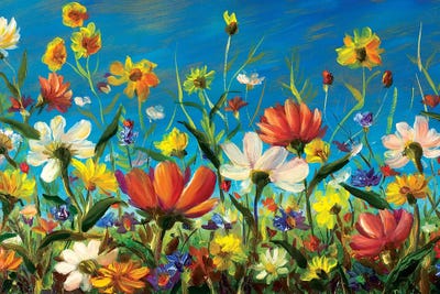 Big Wildflowers by Valery Rybakow framed canvas print