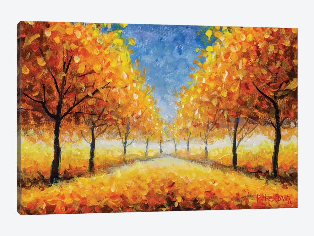 Golden Autumn Park by Valery Rybakow 1-piece Canvas Artwork