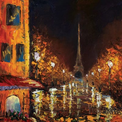 Paris By Night by Valery Rybakow canvas print