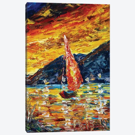 Scarlet Sails Canvas Print #VRY149} by Valery Rybakow Canvas Art Print