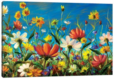 Big Wildflowers Canvas Art Print - Valery Rybakow