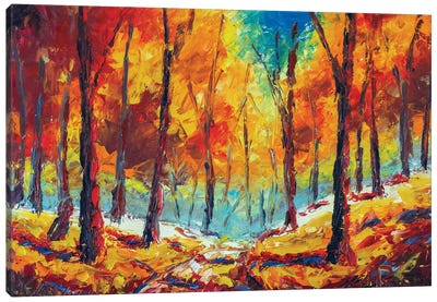 Autumn Forest Canvas Art Print - Maple Tree Art