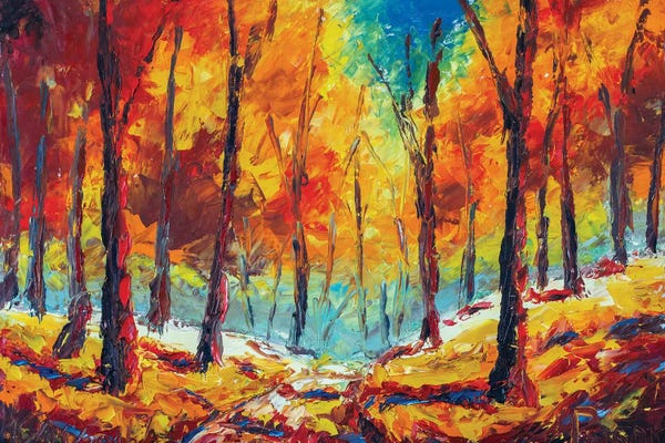 Maple Trees: Autumn Forest I by Valery Rybakow