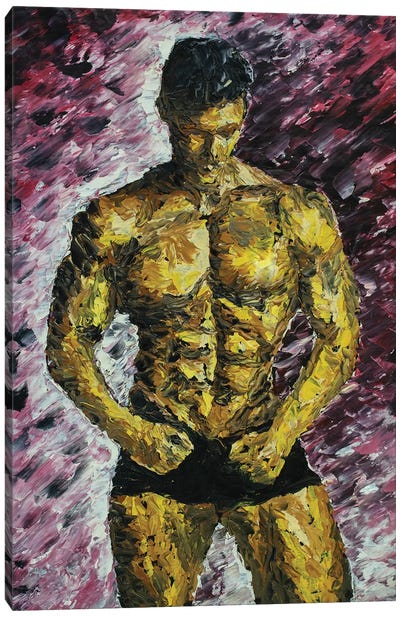 Bodybuilder Canvas Art Print - Valery Rybakow