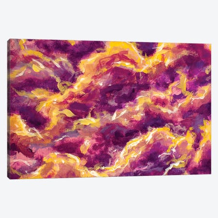 Abstract Clouds, Galaxies, Space, Expressionism Fire Flame Canvas Print #VRY158} by Valery Rybakow Canvas Art