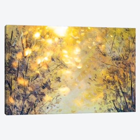 Beautiful Yellow Orange Abstract Background Of Nature Canvas Print #VRY162} by Valery Rybakow Art Print