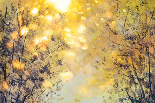 Valery Rybakow: Beautiful Yellow Orange Abstract Background Of Nature by Valery Rybakow