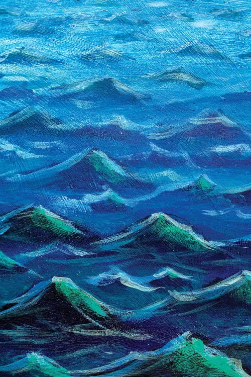 The Sea Big Waves. Blue Ocean