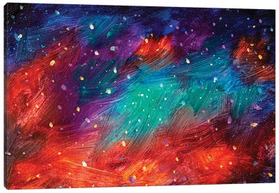 Cosmic Multi-Colored Space Canvas Art Print - Valery Rybakow