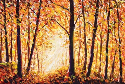 Autumn Forest Painting Canvas Art Print By Valery Rybakow Icanvas