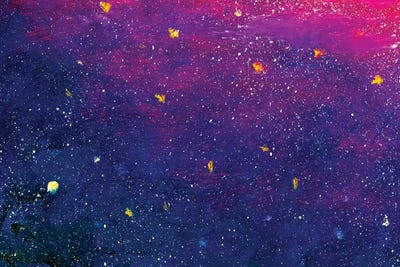 Colorful Blue Violet Space, Universe by Valery Rybakow canvas print