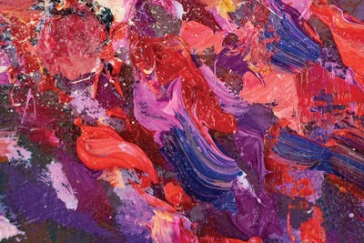 Closeup View Of An Original Acrylic Palette Knife by Valery Rybakow canvas print