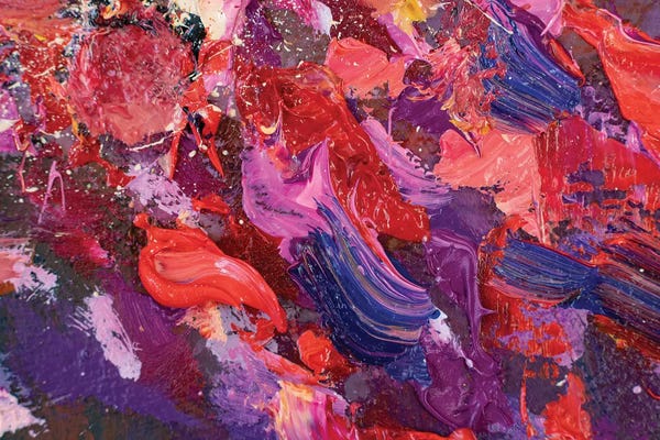 Closeup View Of An Original Acrylic Palette Knife