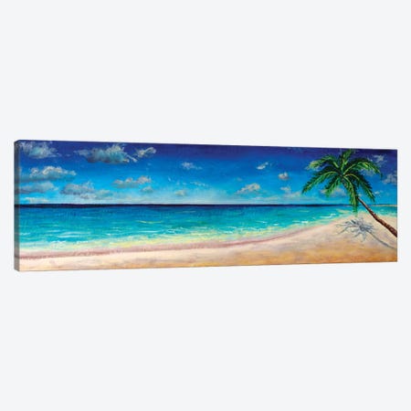 Tropical Paradise - Beach With White Sand And Coco Palms Canvas Print #VRY234} by Valery Rybakow Canvas Artwork