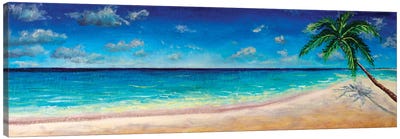 Tropical Paradise - Beach With White Sand And Coco Palms Canvas Art Print - Valery Rybakow