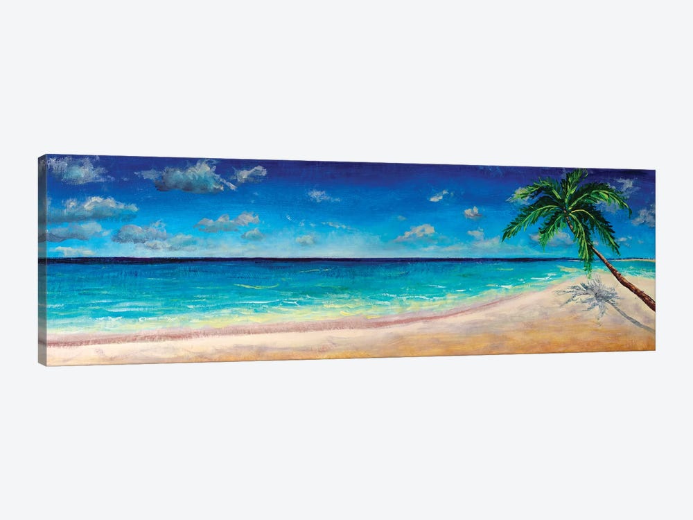 Tropical Paradise - Beach With White Sand And Coco Palms by Valery Rybakow 1-piece Canvas Artwork