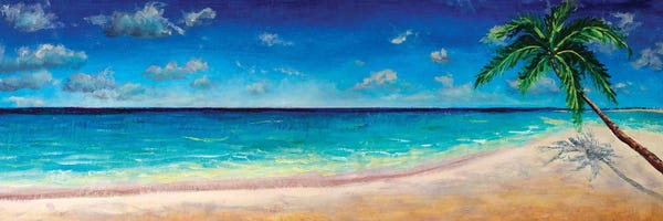 Valery Rybakow: Tropical Paradise - Beach With White Sand And Coco Palms by Valery Rybakow