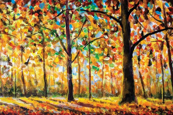 Valery Rybakow: Autumn Forest I Landscape by Valery Rybakow