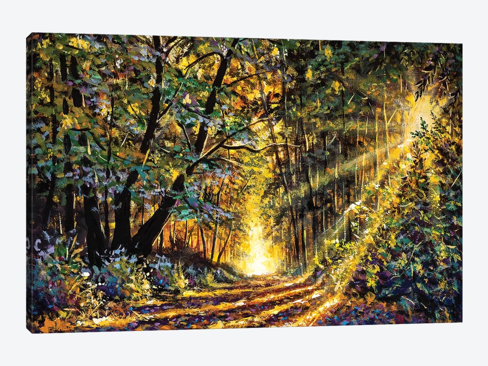 Sunny Forest In Autumn by Valery Rybakow 1-piece Canvas Artwork