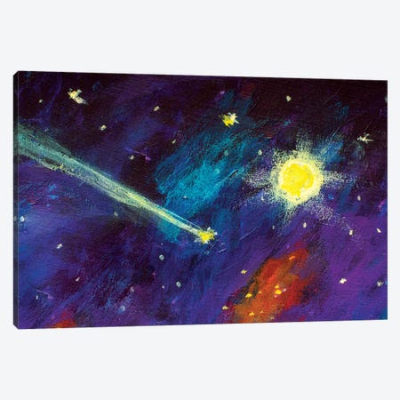 Dream Falling Comet In Sky Canvas Print #VRY26} by Valery Rybakow Art Print