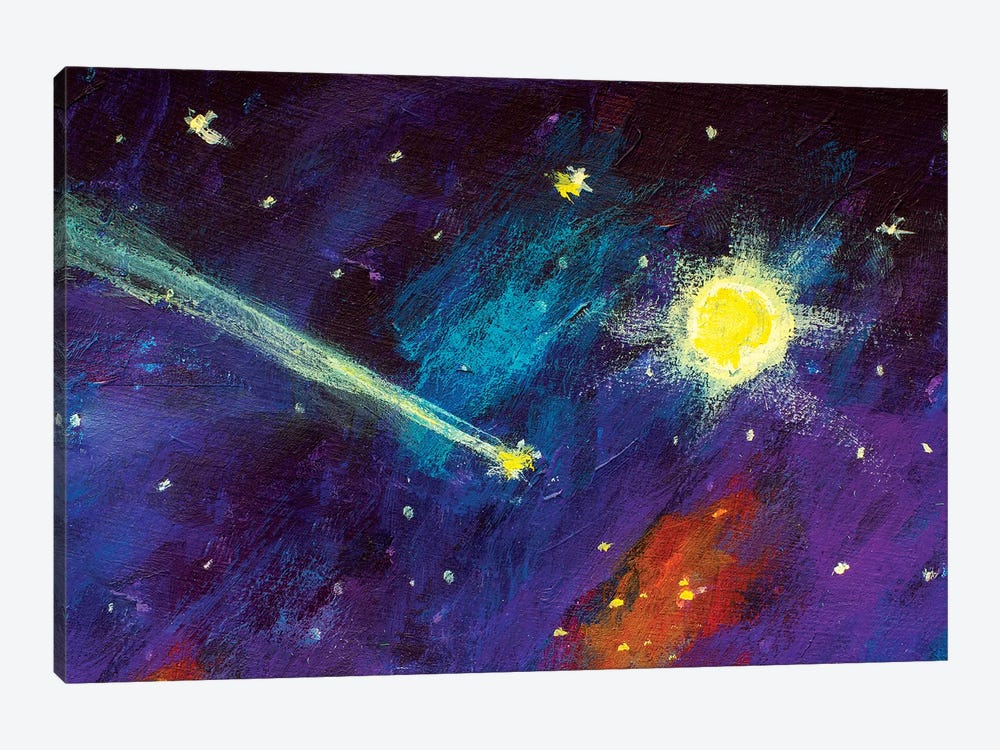Dream Falling Comet In Sky by Valery Rybakow 1-piece Canvas Artwork