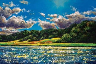 Beautiful Sunny Island In The Ocean by Valery Rybakow metal wall art