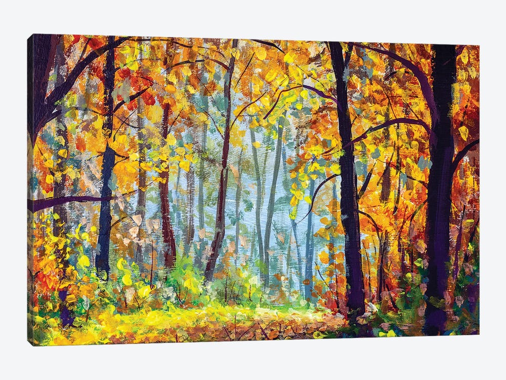 Autumn Forest by Valery Rybakow 1-piece Canvas Art Print