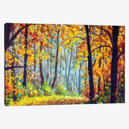 Autumn Forest Canvas Print #VRY280} by Valery Rybakow Canvas Artwork