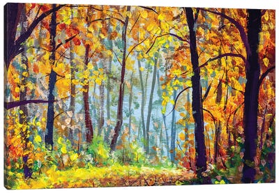 Autumn Forest Canvas Art Print - Valery Rybakow