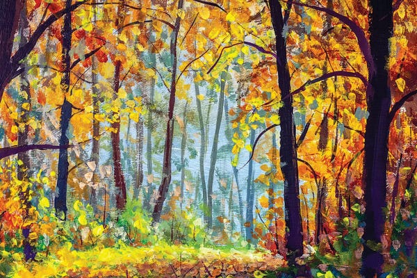 Valery Rybakow: Autumn Forest III by Valery Rybakow
