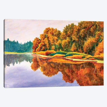 Autumn On River Canvas Print #VRY291} by Valery Rybakow Art Print