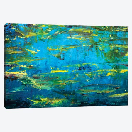 Abstract Claude Monet Pond Canvas Print #VRY2} by Valery Rybakow Canvas Art