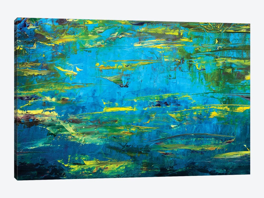 Abstract Claude Monet Pond by Valery Rybakow 1-piece Canvas Wall Art