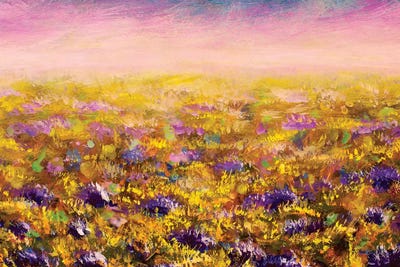 Abstract Flowers Field by Valery Rybakow canvas print