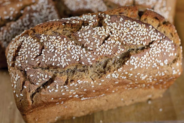 Homemade Delicious Fresh Bread With Sesame Seeds