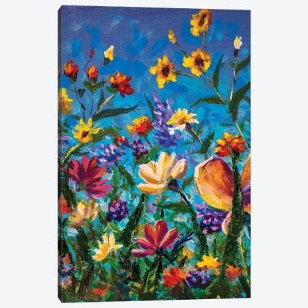 Beautiful Field Flowers Canvas Print #VRY328} by Valery Rybakow Canvas Print