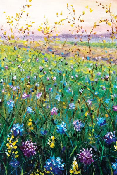 Wildflowers: Beautiful Flower Wildflowers Landscape Art by Valery Rybakow