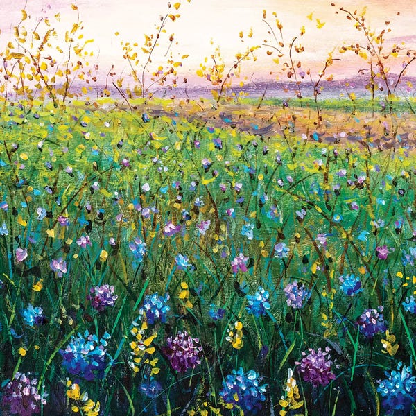 Valery Rybakow: Beautiful Field Of Flowers I by Valery Rybakow