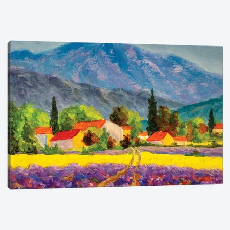 Rural Countryside In Spring Or Summer. Canvas Print #VRY362} by Valery Rybakow Art Print