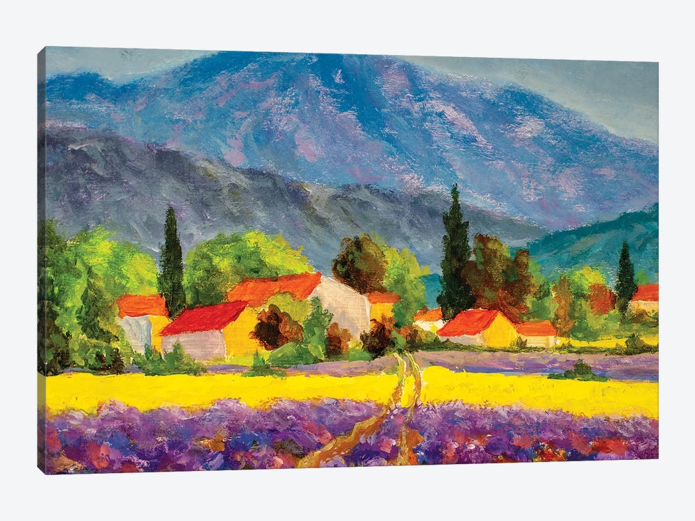 Rural Countryside In Spring Or Summer. by Valery Rybakow 1-piece Canvas Artwork