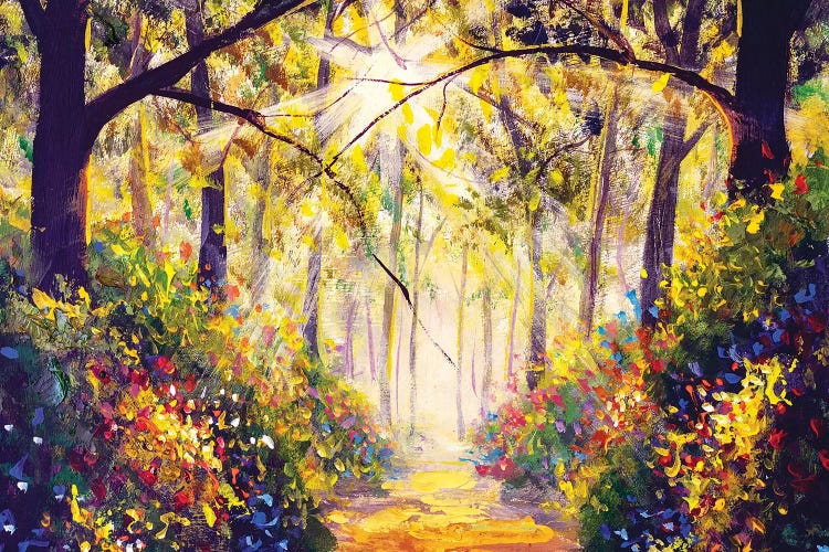 Sunny Forest Wood Trees by Valery Rybakow wall art