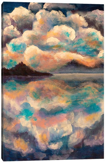 Fluffy Clouds Reflected Canvas Art Print - Valery Rybakow
