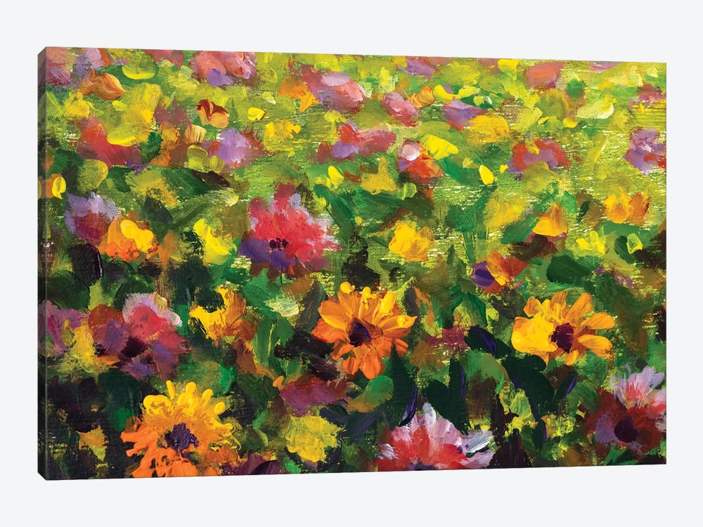 Flower Meadow by Valery Rybakow 1-piece Canvas Art Print
