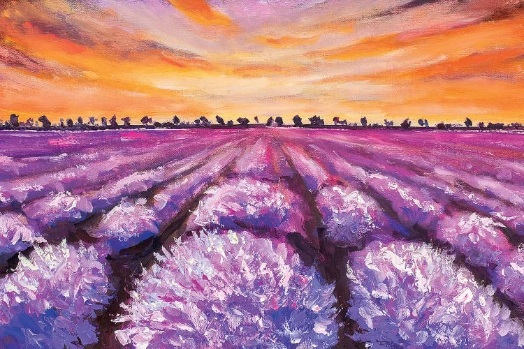 French Lavender Field by Valery Rybakow wall art