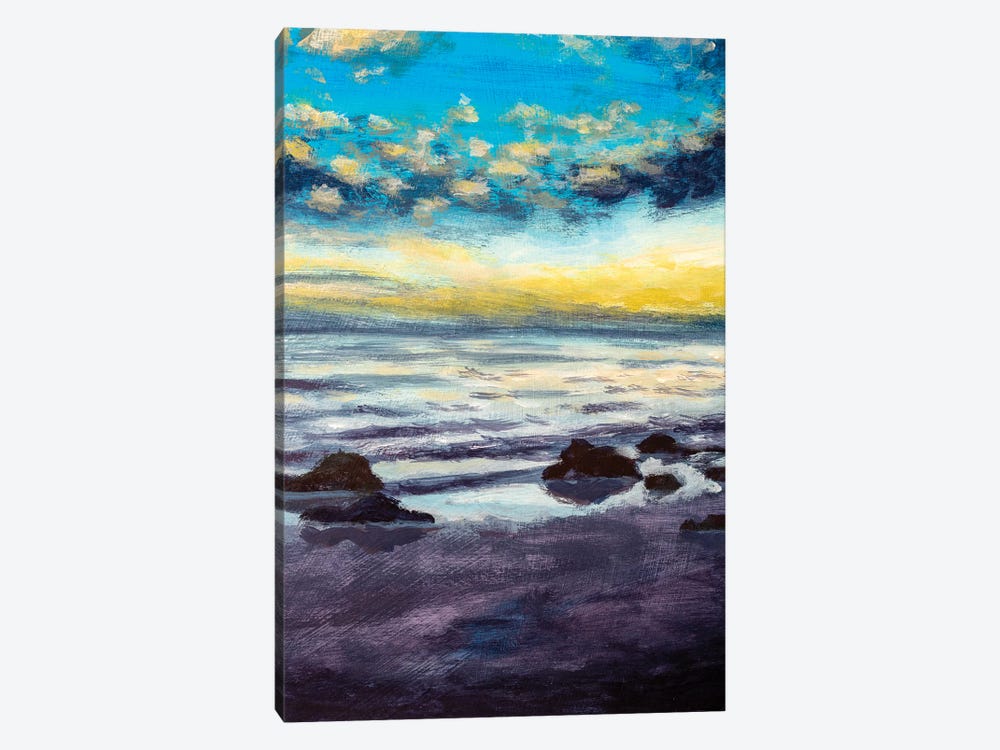 Evening Beach by Valery Rybakow 1-piece Canvas Art Print