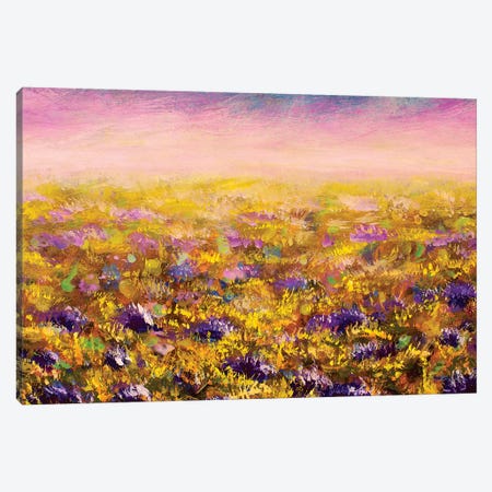 Abstract Flowers Field Canvas Print #VRY3} by Valery Rybakow Canvas Wall Art